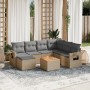 Gartensofa-Set mit beigem Kissenmix, 8-teilig aus PE-Rattan von , Gartensets - Ref: Foro24-3257011, Preis: 512,85 €, Rabatt: %