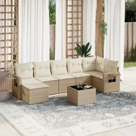 Garden sofa set with beige cushions 8 pcs PE rattan by , Garden sets - Ref: Foro24-3252825, Price: 565,32 €, Discount: %