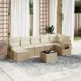 Garden sofa set with beige cushions 8 pcs PE rattan by , Garden sets - Ref: Foro24-3252825, Price: 565,32 €, Discount: %