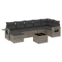 8-teiliges Gartensofa-Set und graue synthetische Rattankissen von , Gartensets - Ref: Foro24-3252827, Preis: 488,62 €, Rabatt: %