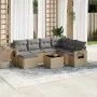 Gartensofa-Set mit beigen Kissen 8 Stück PE-Rattan von , Gartensets - Ref: Foro24-3252846, Preis: 516,42 €, Rabatt: %