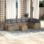 Garden sofa set with beige cushions mix 9 pieces PE rattan by , Garden sets - Ref: Foro24-3257032, Price: 607,01 €, Discount: %