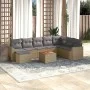 Juego de sofás jardín con cojines beige mezcla 9 pzas ratán PE de , Conjuntos de jardín - Ref: Foro24-3257032, Precio: 557,76...