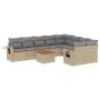Gartensofa-Set mit beigen Kissen, 10-teilig, synthetisches Rattan von , Gartensets - Ref: Foro24-3257053, Preis: 661,14 €, Ra...