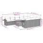 11-piece garden sofa set and black synthetic rattan cushions by , Garden sets - Ref: Foro24-3257070, Price: 690,41 €, Discoun...