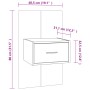 Glänzend weißer Wand-Nachttisch von vidaXL, Nachttische - Ref: Foro24-810983, Preis: 28,70 €, Rabatt: %