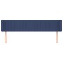 Cabecero de tela azul 203x23x78/88 cm