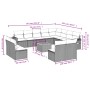 Garden sofa and cushion set 13 pieces black synthetic rattan by , Garden sets - Ref: Foro24-3257140, Price: 806,57 €, Discoun...