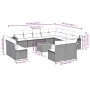 Gartensofa- und Kissenset 13-teilig aus schwarzem synthetischem Rattan von , Gartensets - Ref: Foro24-3257140, Preis: 809,62 ...