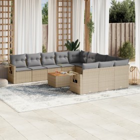 Garden sofa set with beige cushions mix 12 pieces PE rattan by , Garden sets - Ref: Foro24-3257123, Price: 814,90 €, Discount: %