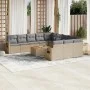 Gartensofa-Set mit beigem Kissenmix, 12-teilig aus PE-Rattan von , Gartensets - Ref: Foro24-3257123, Preis: 815,33 €, Rabatt: %