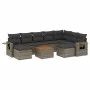 10-teiliges Gartensofa-Set mit grauen synthetischen Rattankissen von , Gartensets - Ref: Foro24-3257180, Preis: 580,16 €, Rab...