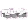 10-teiliges Gartensofa-Set mit grauen synthetischen Rattankissen von , Gartensets - Ref: Foro24-3257180, Preis: 580,16 €, Rab...