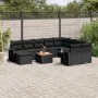 11-teilige Gartensofagarnitur und schwarze synthetische Rattankissen von , Gartensets - Ref: Foro24-3257182, Preis: 715,93 €,...