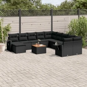 14-teiliges Gartensofa-Set mit schwarzen synthetischen Rattankissen von , Gartensets - Ref: Foro24-3257189, Preis: 791,56 €, ...