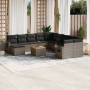 14-piece garden sofa set with gray synthetic rattan cushions by , Garden sets - Ref: Foro24-3257194, Price: 738,38 €, Discoun...