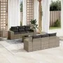 7-piece garden sofa set with gray PE rattan cushions by , Garden sets - Ref: Foro24-3254647, Price: 494,35 €, Discount: %
