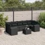 8-piece garden sofa set and black synthetic rattan cushions by , Garden sets - Ref: Foro24-3254672, Price: 531,90 €, Discount: %