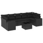 8-piece garden sofa set and black synthetic rattan cushions by , Garden sets - Ref: Foro24-3254672, Price: 534,71 €, Discount: %