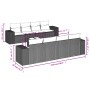 9-teiliges Gartenmöbel-Set und graue synthetische Rattankissen von , Gartensets - Ref: Foro24-3254687, Preis: 584,91 €, Rabat...