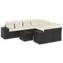 Set de sofás de jardín 8 piezas y cojines ratán sintético negro de , Conjuntos de jardín - Ref: Foro24-3254693, Precio: 564,7...