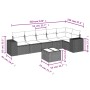 7-teiliges Gartensofa-Set und beigefarbene synthetische Rattankissen von , Gartensets - Ref: Foro24-3254936, Preis: 489,59 €,...