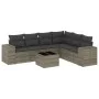 7-piece garden sofa set with gray PE rattan cushions by , Garden sets - Ref: Foro24-3254957, Price: 445,49 €, Discount: %