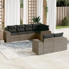 7-teiliges Gartensofa-Set mit grauen PE-Rattan-Kissen von , Gartensets - Ref: Foro24-3255147, Preis: 512,96 €, Rabatt: %