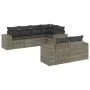 Set de sofás de jardín 7 piezas con cojines ratán PE gris de , Conjuntos de jardín - Ref: Foro24-3255147, Precio: 512,96 €, D...