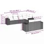7-piece garden sofa set with gray PE rattan cushions by , Garden sets - Ref: Foro24-3255147, Price: 512,96 €, Discount: %