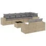 9-piece garden sofa set with beige synthetic rattan cushions by , Garden sets - Ref: Foro24-3255166, Price: 685,14 €, Discoun...
