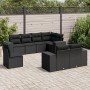 8-teiliges Gartensofa-Set und schwarze synthetische Rattankissen von , Gartensets - Ref: Foro24-3255172, Preis: 595,62 €, Rab...