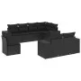 8-piece garden sofa set and black synthetic rattan cushions by , Garden sets - Ref: Foro24-3255172, Price: 595,26 €, Discount: %
