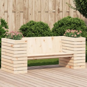 Bank mit Pflanzgefäßen aus massivem Kiefernholz, 167,5 x 60 x 65 cm von , Outdoor-Sofas - Ref: Foro24-832543, Preis: 176,70 €...