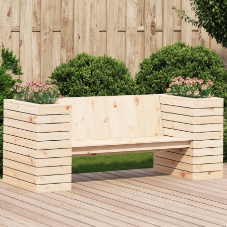 Bench with planters solid pine wood 167.5x60x65 cm by , Outdoor sofas - Ref: Foro24-832543, Price: 176,70 €, Discount: %