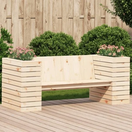 Bench with planters solid pine wood 167.5x60x65 cm by , Outdoor sofas - Ref: Foro24-832543, Price: 173,62 €, Discount: %