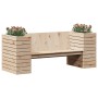 Bench with planters solid pine wood 167.5x60x65 cm by , Outdoor sofas - Ref: Foro24-832543, Price: 176,70 €, Discount: %