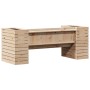 Bank mit Pflanzgefäßen aus massivem Kiefernholz, 167,5 x 60 x 65 cm von , Outdoor-Sofas - Ref: Foro24-832543, Preis: 176,70 €...