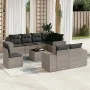 9-teiliges Gartenmöbel-Set und graue synthetische Rattankissen von , Gartensets - Ref: Foro24-3255187, Preis: 622,46 €, Rabat...