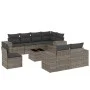9-teiliges Gartenmöbel-Set und graue synthetische Rattankissen von , Gartensets - Ref: Foro24-3255187, Preis: 622,46 €, Rabat...
