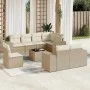 Set de sofás de jardín 9 pzas con cojines ratán sintético beige de , Conjuntos de jardín - Ref: Foro24-3255185, Precio: 722,7...