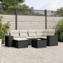 Set de comedor de jardín 7 pzas y cojines ratán sintético negro de , Conjuntos de jardín - Ref: Foro24-3255203, Precio: 442,9...