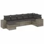 7-piece garden sofa set with gray PE rattan cushions by , Garden sets - Ref: Foro24-3255217, Price: 447,57 €, Discount: %