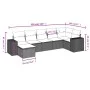 7-piece garden sofa set with gray PE rattan cushions by , Garden sets - Ref: Foro24-3255217, Price: 447,57 €, Discount: %
