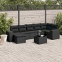 8-teiliges Gartensofa-Set und schwarze synthetische Rattankissen von , Gartensets - Ref: Foro24-3255222, Preis: 512,33 €, Rab...