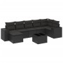 8-teiliges Gartensofa-Set und schwarze synthetische Rattankissen von , Gartensets - Ref: Foro24-3255222, Preis: 512,33 €, Rab...