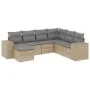 7-piece garden sofa set and beige synthetic rattan cushions by , Garden sets - Ref: Foro24-3255236, Price: 483,47 €, Discount: %