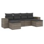 6-teiliges Gartenmöbel-Set und graue synthetische Rattankissen von , Gartensets - Ref: Foro24-3255257, Preis: 374,54 €, Rabat...