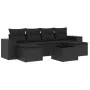 7-piece garden dining set and black synthetic rattan cushions by , Garden sets - Ref: Foro24-3255262, Price: 450,91 €, Discou...