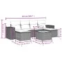 7-piece garden dining set and black synthetic rattan cushions by , Garden sets - Ref: Foro24-3255262, Price: 450,91 €, Discou...